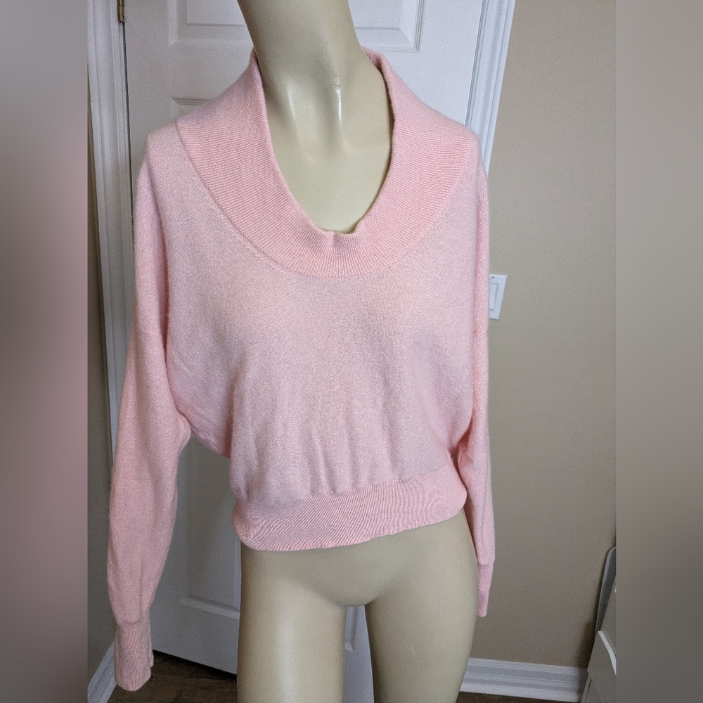 Club Monaco 100% Cashmere Knit Sweater Light Pink Women's Medium